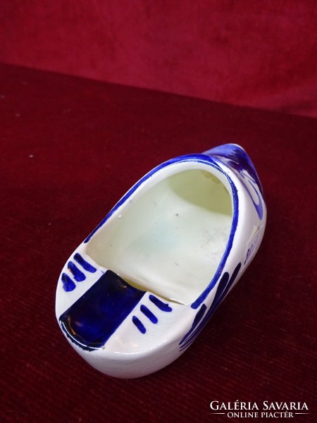 Dutch porcelain slippers, length 12 cm. Windmill motif. He has!