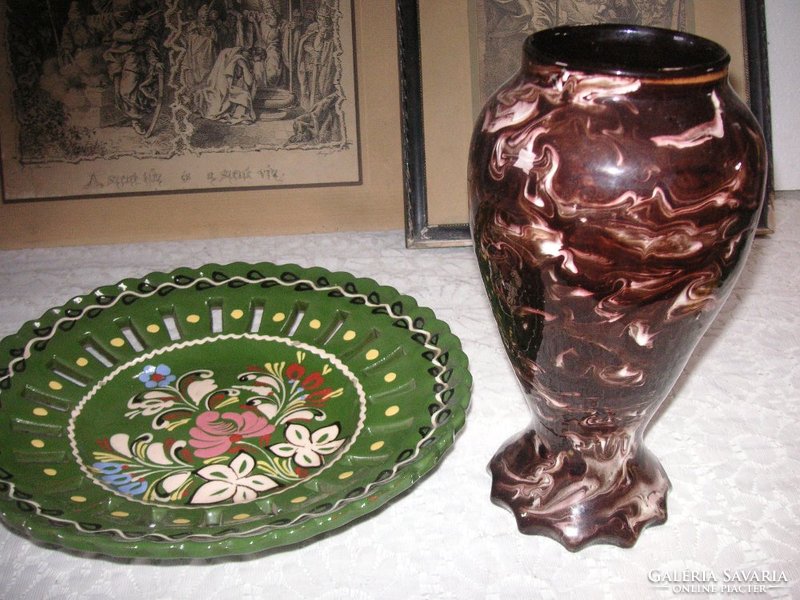 Hmv plate and vase, made in 1934