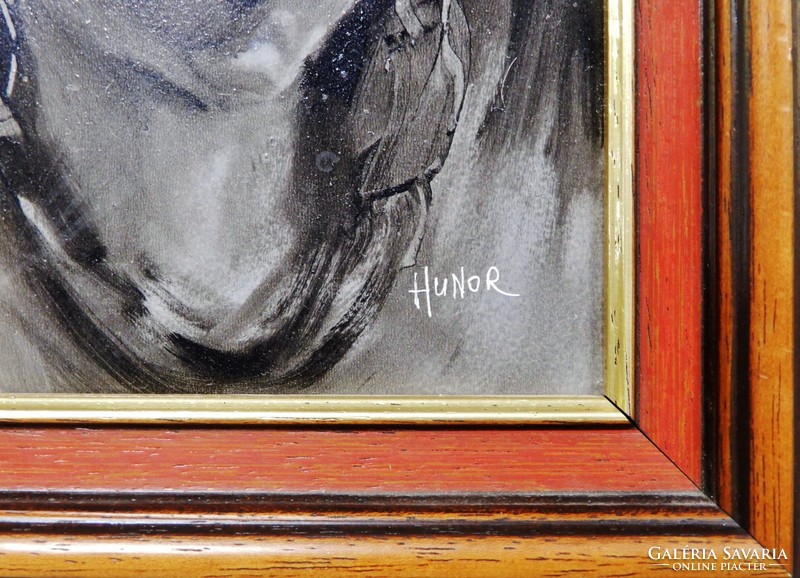Lesták János Hunor : Portré ,olajfestmény