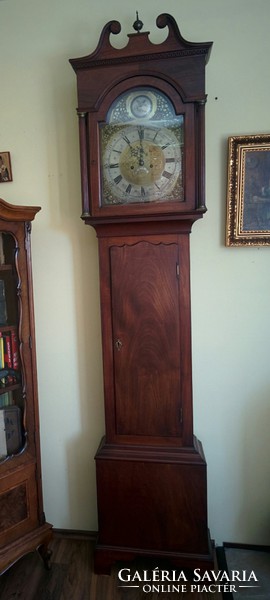 English mahogany standing clock c 1790