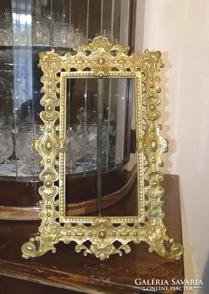 Antique solid copper large picture frame