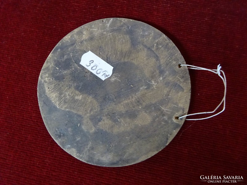 Ceramic plaque, diameter 10.5 cm. The folk song circle of Écs is 20 years old. He has!