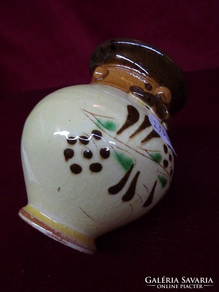 Hand-painted glazed ceramic vase, 10 cm high. Miska pitcher. He has!