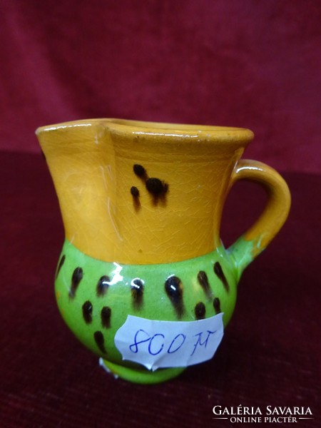 Hand-painted glazed ceramic jug, deer product of a household cooperative. He has!