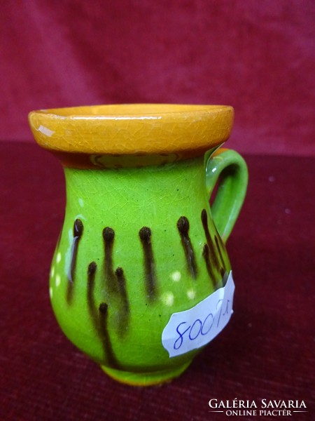 Hand-painted glazed ceramic jug, deer product of a household cooperative. He has!