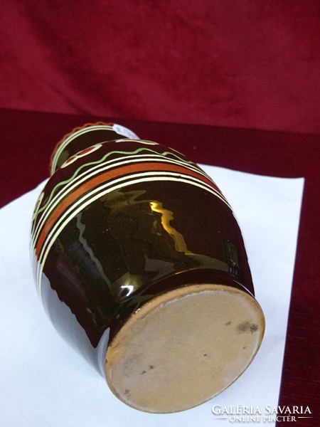 Hand-painted ceramic jug, jug, height 16 cm. He has!