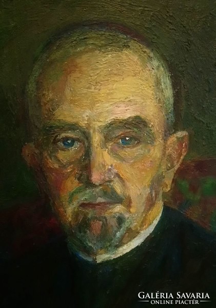Ferenc Bolmányi: portrait of Chief Rabbi Simon of Hevesi from 1941