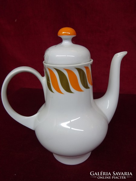 Kahla quality German porcelain teapot with orange / brown decoration. He has!