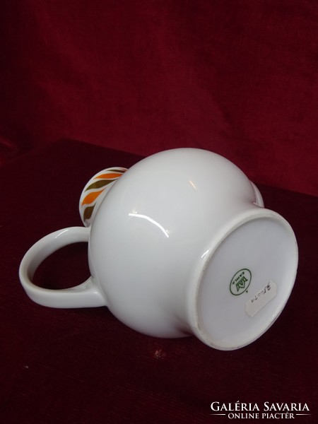 Kahla quality German porcelain teapot with orange / brown decoration. He has!