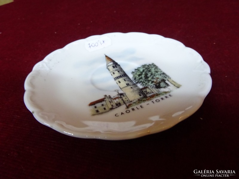 Schirnding Bavaria német porcelán, kávéscsésze alátét, CAORLE - TORRE felirattal. Vanneki!