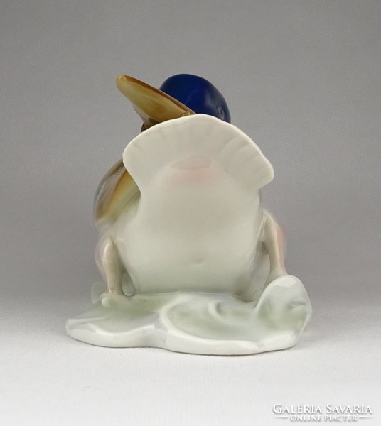 0Z595 Régi Metzler - Ortloff porcelán kacsa