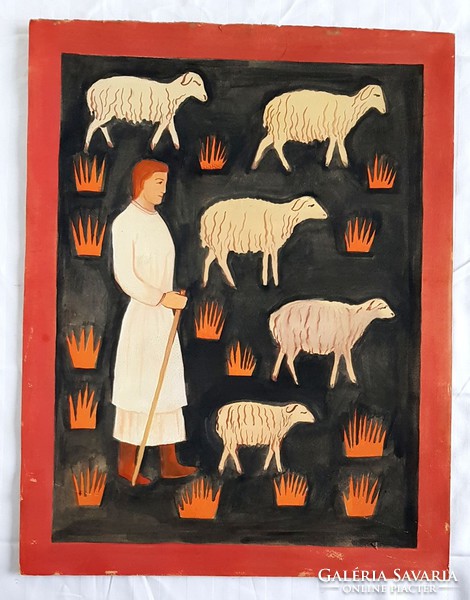 Noémi Ferenczy - shepherd with lambs