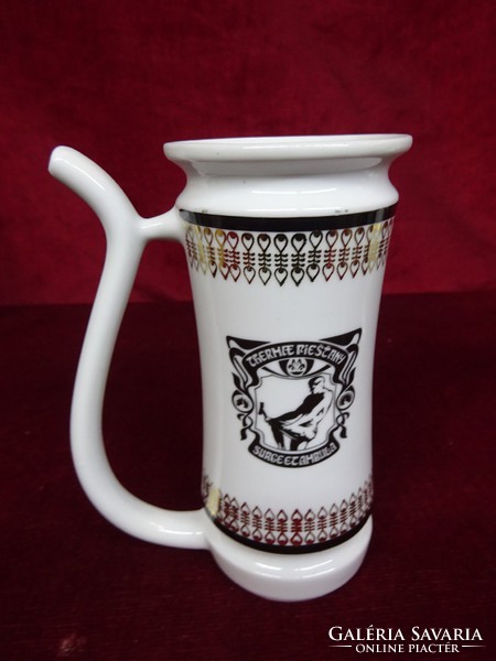 Csehszlovák porcelán ivókúra pohár, magassága 14 cm. Vanneki!
