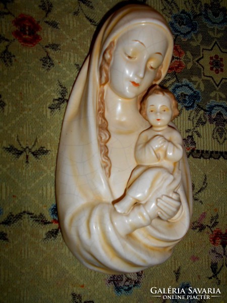 Antique large hummel ceramic madonna with your baby 25.5 x 14.5 cm