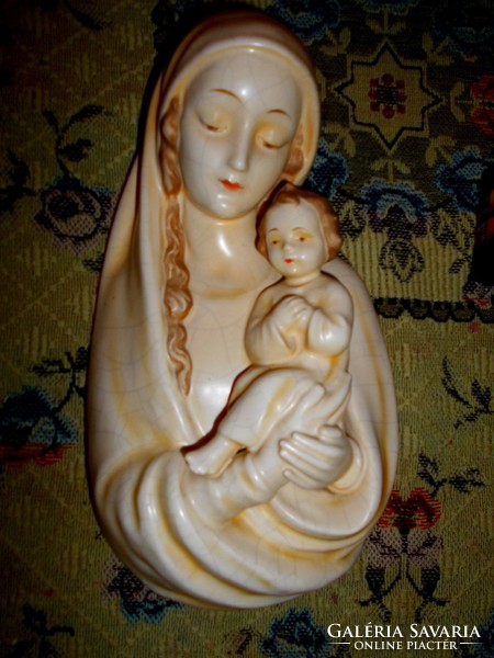 Antique large hummel ceramic madonna with your baby 25.5 x 14.5 cm