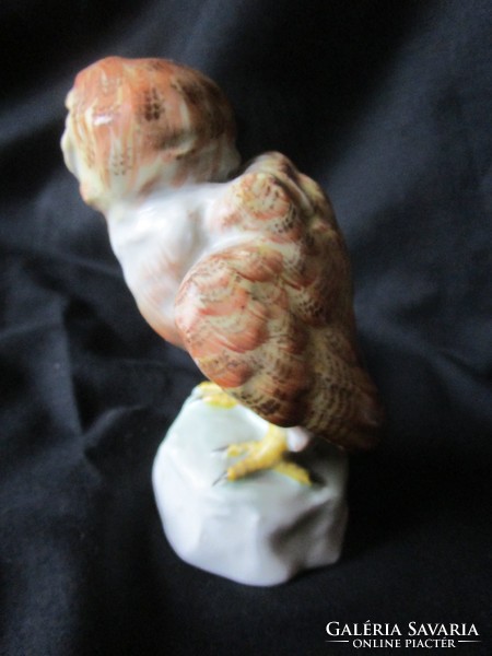 Herend marked owl rare statue hand painted Herend figural premium porcelain