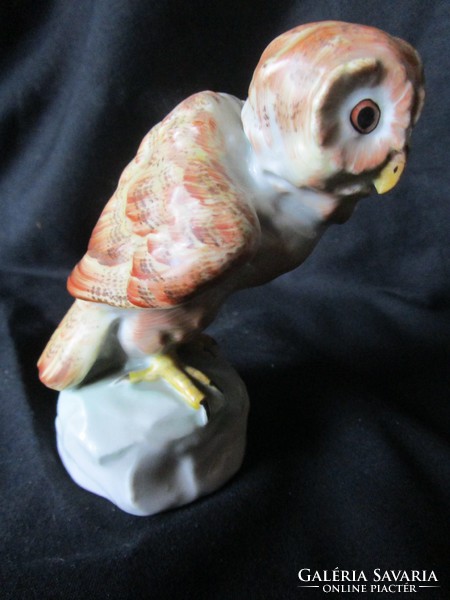 Herend marked owl rare statue hand painted Herend figural premium porcelain