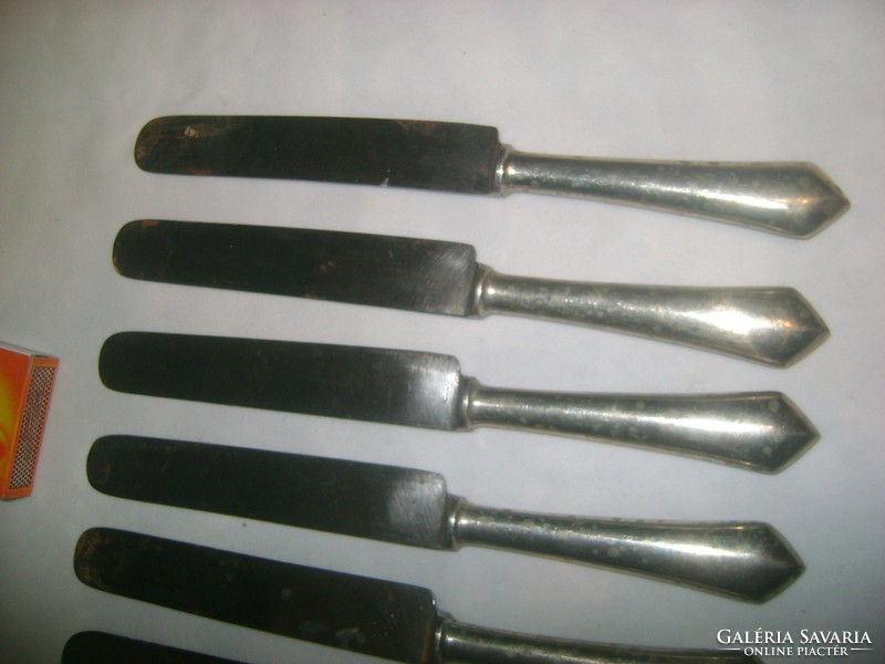 CFH FEIN-STAHL SOLINGEN Alpacca jelzésű antik kés - hat darab