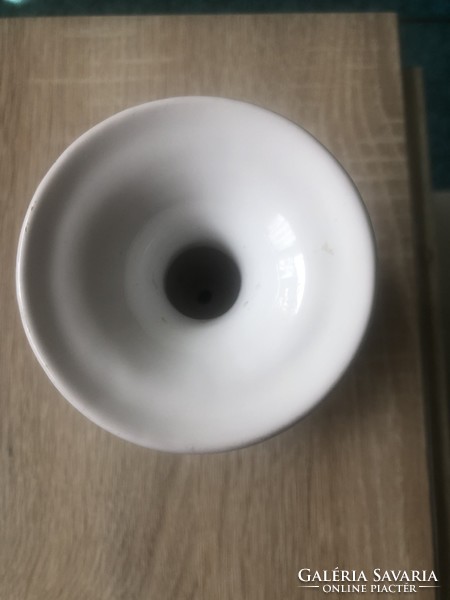 Ceramic candle holder (brown-white)