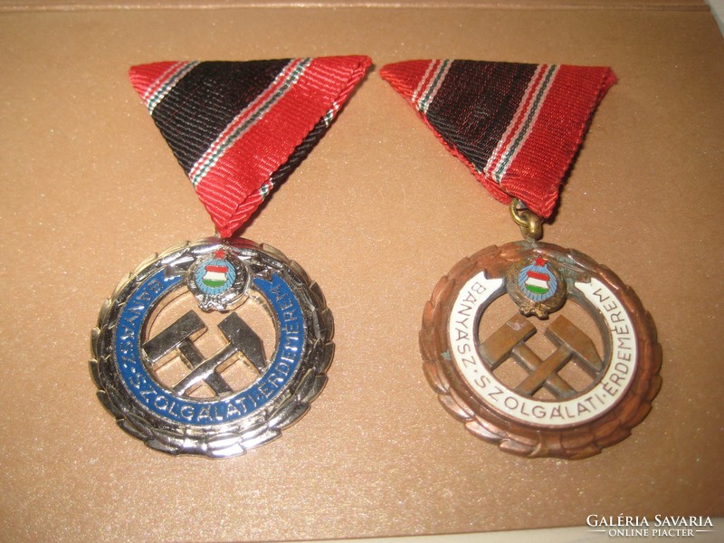 Mining Service Medal, silver and bronze grade