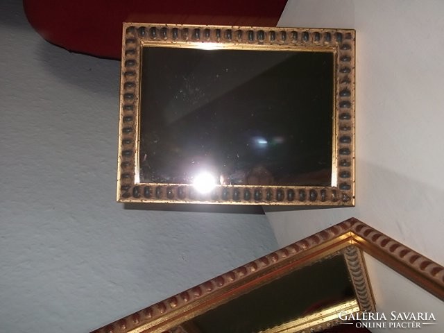 Arany keretes Asztali tükör  -kimámasztós  20x15 cm