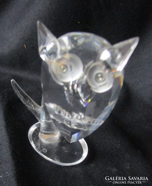 Marked (Swan) Swarovski Crystal Owl Uhu Premium Rare Sculpture Collections No Longer Available