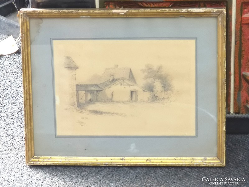 Pencil drawing from 1887 - 04259