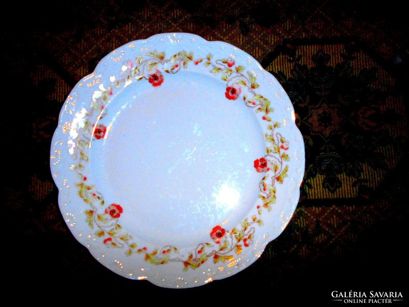 Poppy antique bowl 33 cm schlackenwerth (pfeiffer and löwenstein): 1901-1941