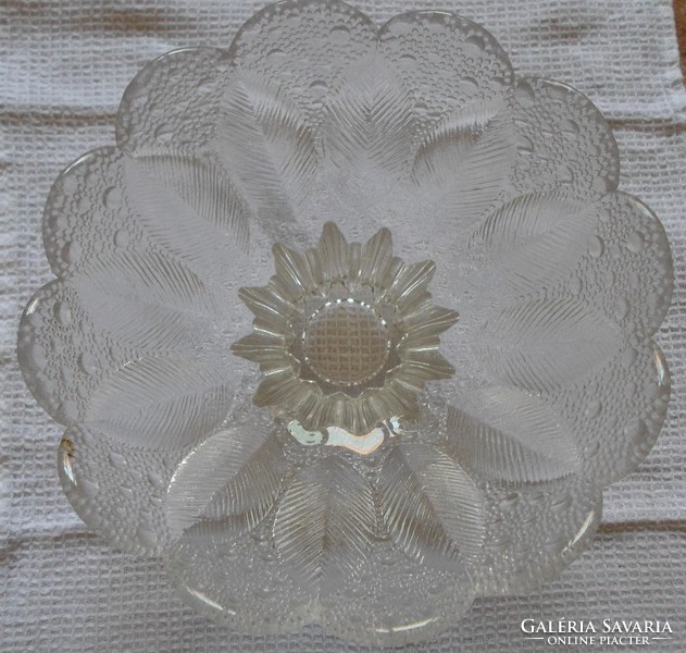 Retro glass salad / compote set, bowl