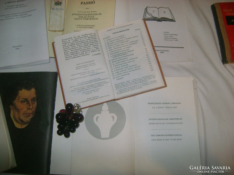 Old, retro religious, ecclesiastical book - eleven pieces together - prayer book, hymn book, etc