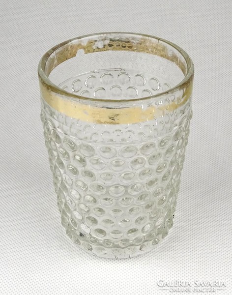 0Z919 Régi bütykös üveg pohár boros pohár ~ 1880