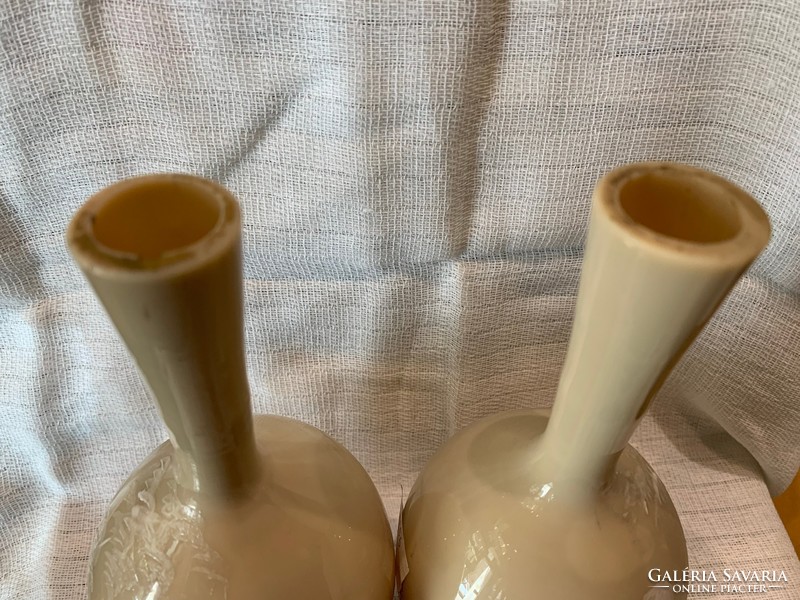 Osztrák rétegelt üveg speciális technikával készült váza pár