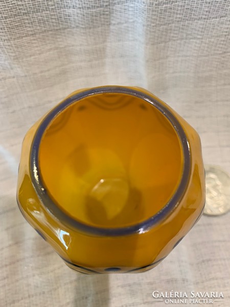 Muranoi kis sárga festett váza