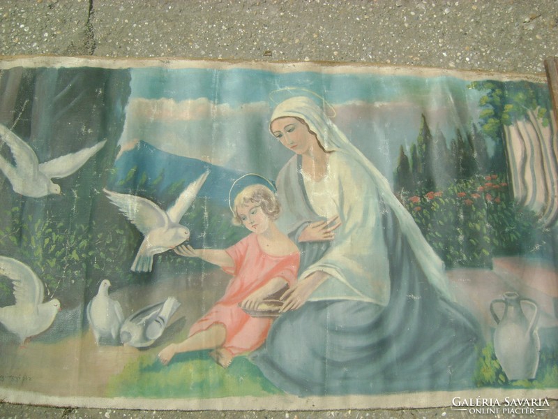 Vallási, egyházi kép -" Szentgyörgyi 947" - 122 x 64 cm