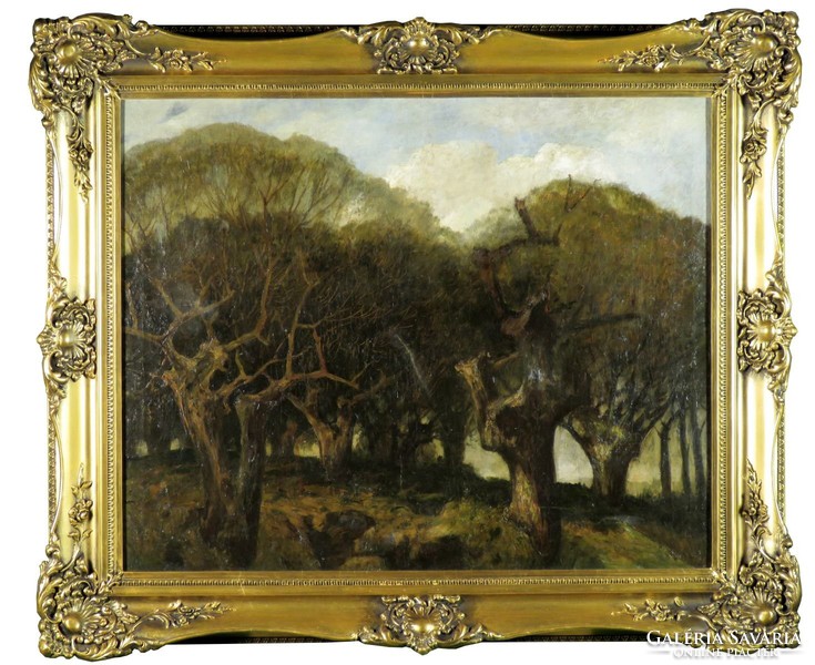 Magyar festő 1900 körül : Erdőben