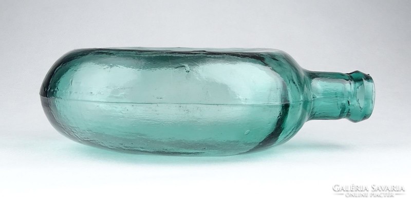 0Z932 Antik zöld fújt üveg flaska butykos