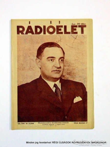 1935 május 17  /  Rádióélet  /  Régi ÚJSÁGOK KÉPREGÉNYEK MAGAZINOK Szs.:  9250