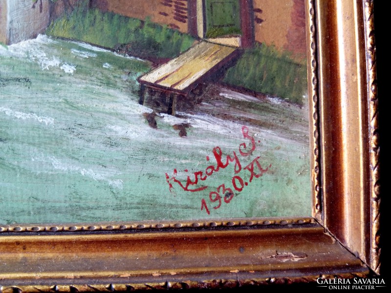  Tájkép Király S. 1930 olaj  festmény