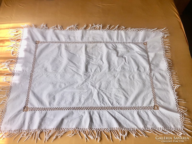 Old linen tablecloth
