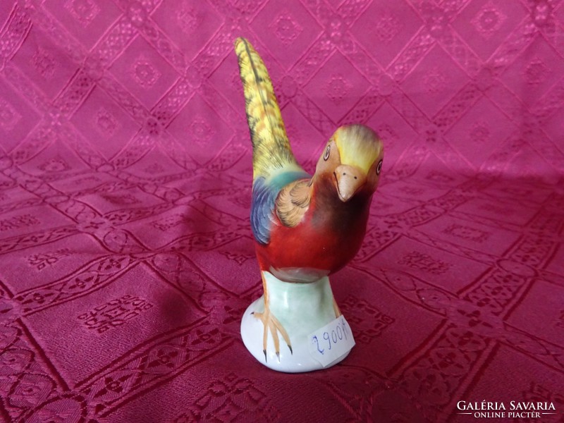 Bodrogkeresztúr gold pheasant figural sculpture, beautiful painting, size 12 cm. Vanneki yokai. !