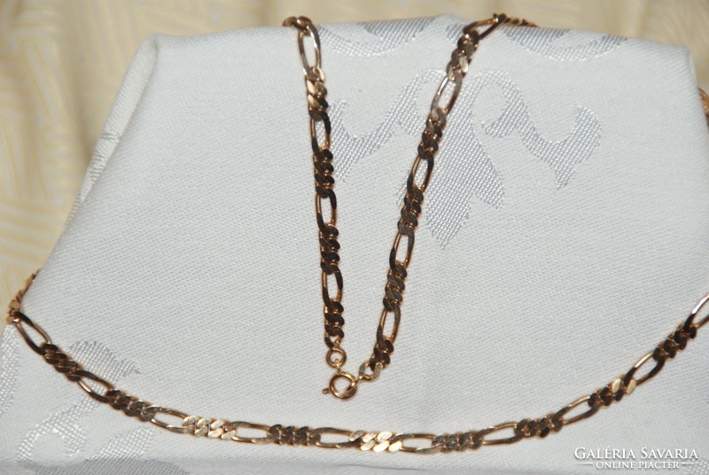 Solid figaro pattern necklace made of 585 red gold, handcrafted jewelry!