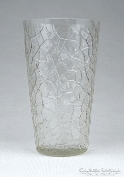0Z961 Antik ritka különleges gombás üveg pohár