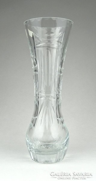 1A137 Csiszolt szálváza kristály váza 19.5 cm