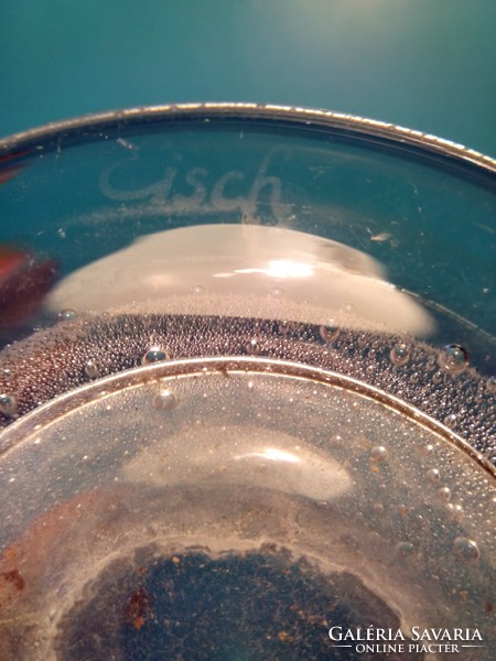 Ritka forma! EISCH jelzett buborékos üveg váza