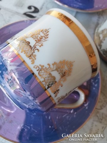 4 Personal luster-glazed porcelain coffee set