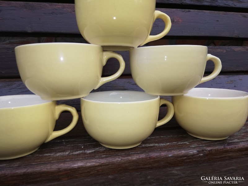 Gránit sárga csészék csésze teáscsésze  nosztalgia paraszti dekoráció nosztalgia