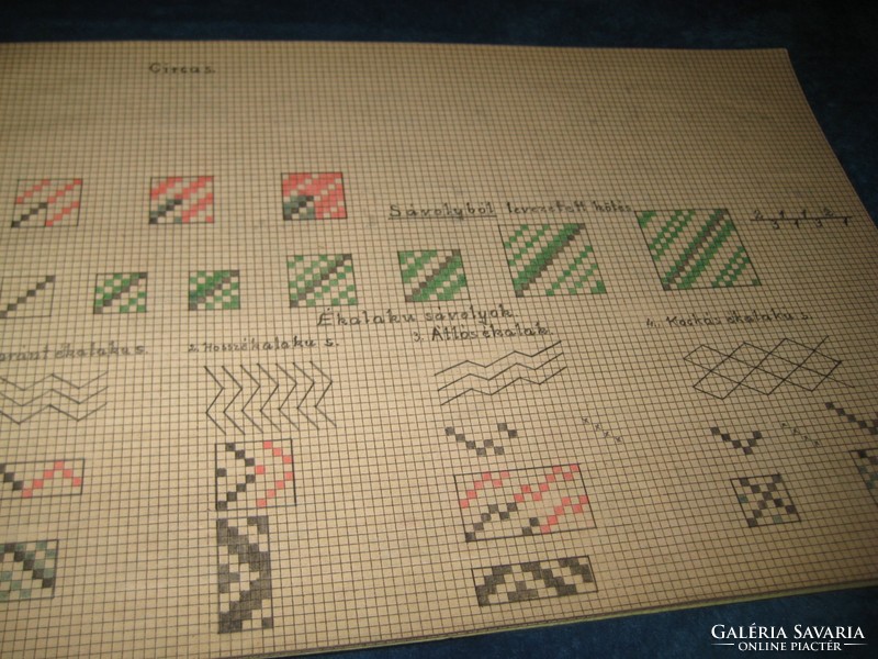 Needlework booklet from the thirties with beautiful old knitting patterns, 25 x 18 cm