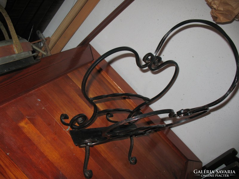 Wrought iron newspaper stand, fireplace log holder