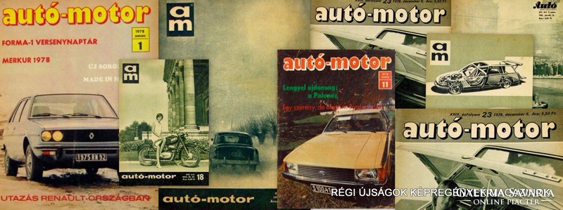 1977 április  /  autó-motor  /  SZÜLETÉSNAPRA RÉGI EREDETI ÚJSÁG Szs.:  3524