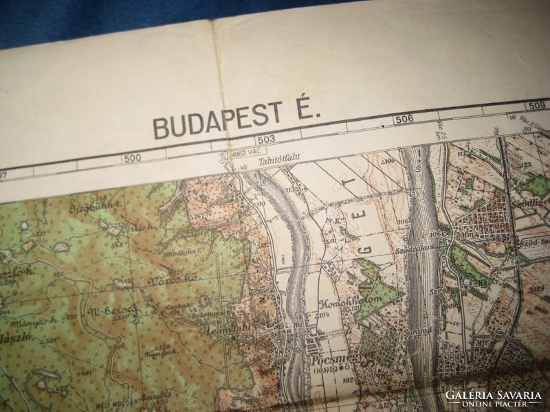 Budapest - North 1940, military map